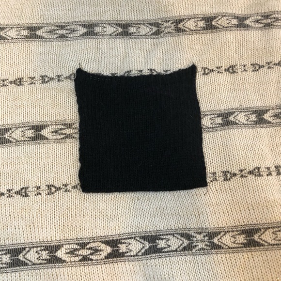 Kimberly C. Pullover Poncho Sweater Southwestern Boho w/Gold Glitter Flecks - Picture 2 of 9